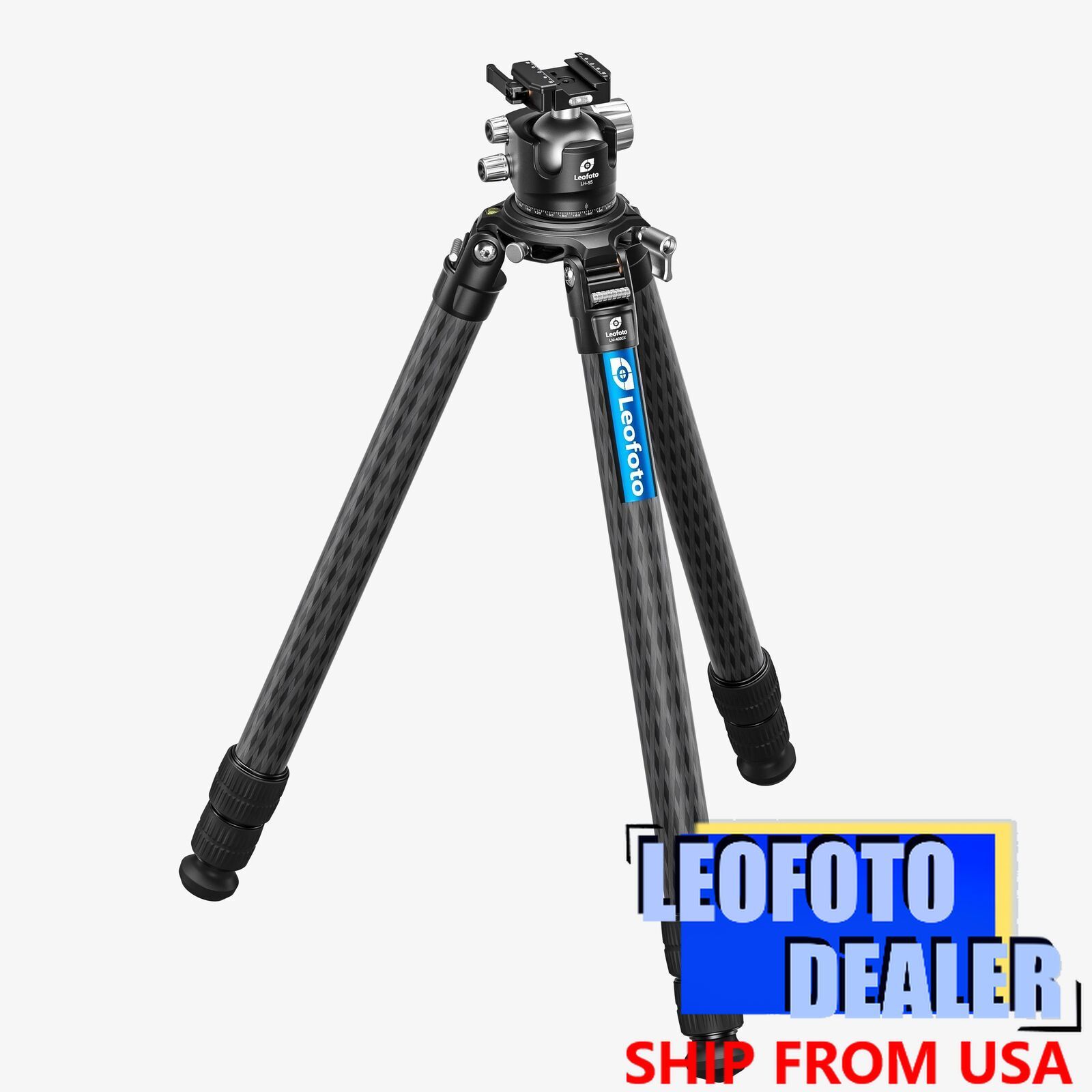 Leofoto Tripod w 100mm Bowl+Platform |Outdoor Shooting w/ Head-LM-403CX+LH-55LSC