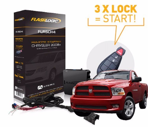 FLASHLOGIC ADD-ON REMOTE START FOR DODGE RAM 1500 2009-2012 EASY INSTALL