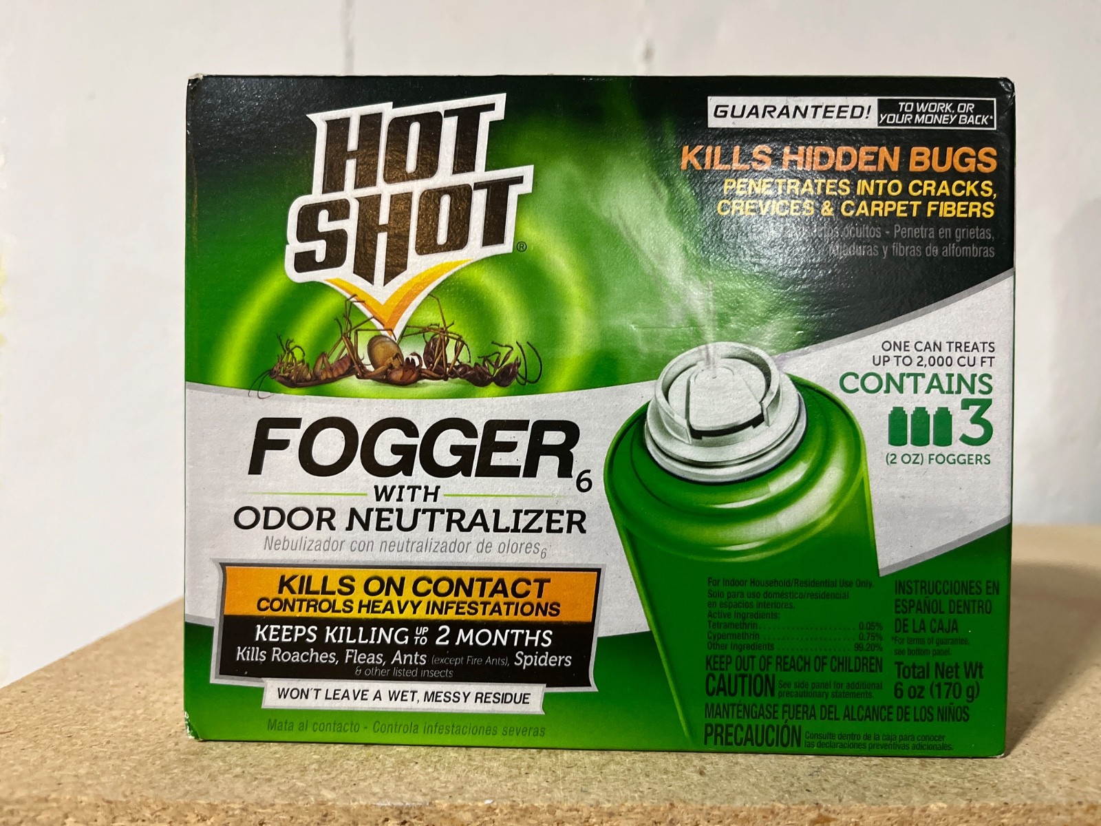 Hot Shot Insect Fogger With Odor Neutralizer, 3ct 2 oz.