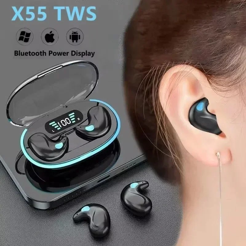 Mini Bluetooth Headset Invisible Earbuds Sleep Wireless Earphones
