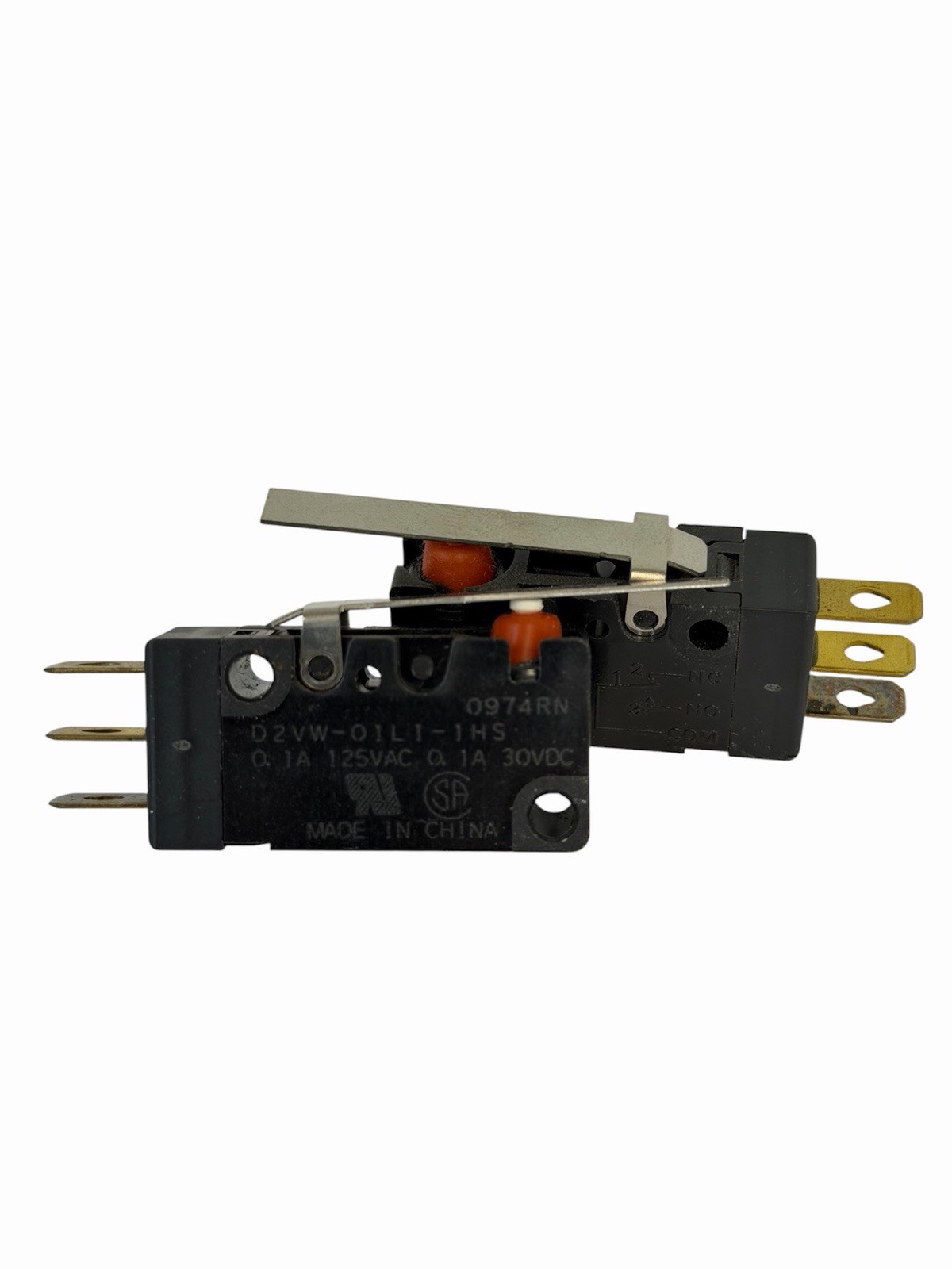 LOT OF 2 NEW OMRON D2VW-01L1-1HS MICROSWITCHES TYPE:MINIATURE D2VW01L11HS