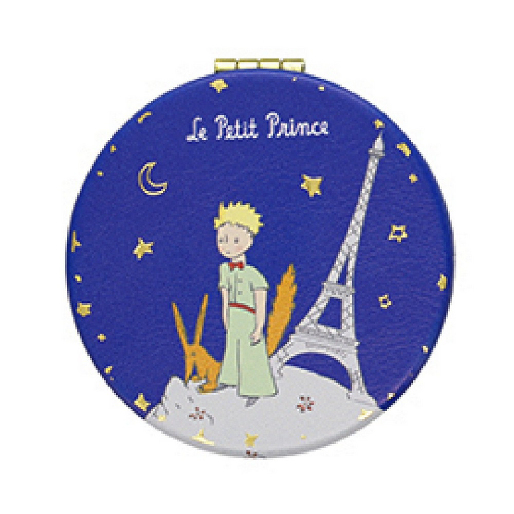 Kiub The Little Prince, the Fox and the Eiffel Tower Round Pocket Mirror (70mm)