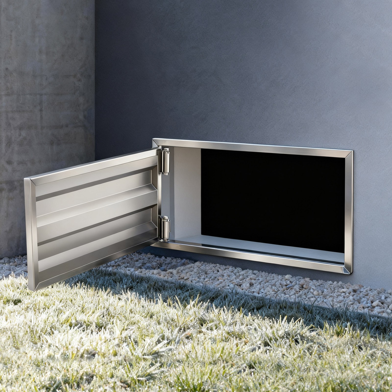 Stainless Steel Crawl Space Access Door 32"x16" Silver Attic Basement Vent Panel