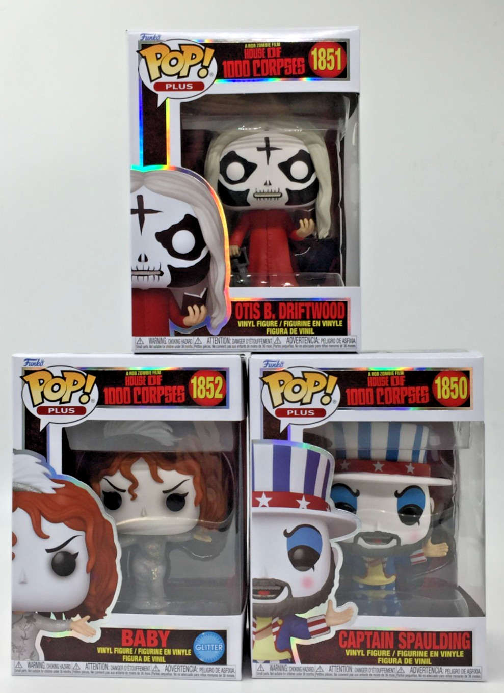 Funko Pop! PLUS Rob Zombie House of 1000 Corpses Set of 3 #1850 #1851 #1852 W/PP
