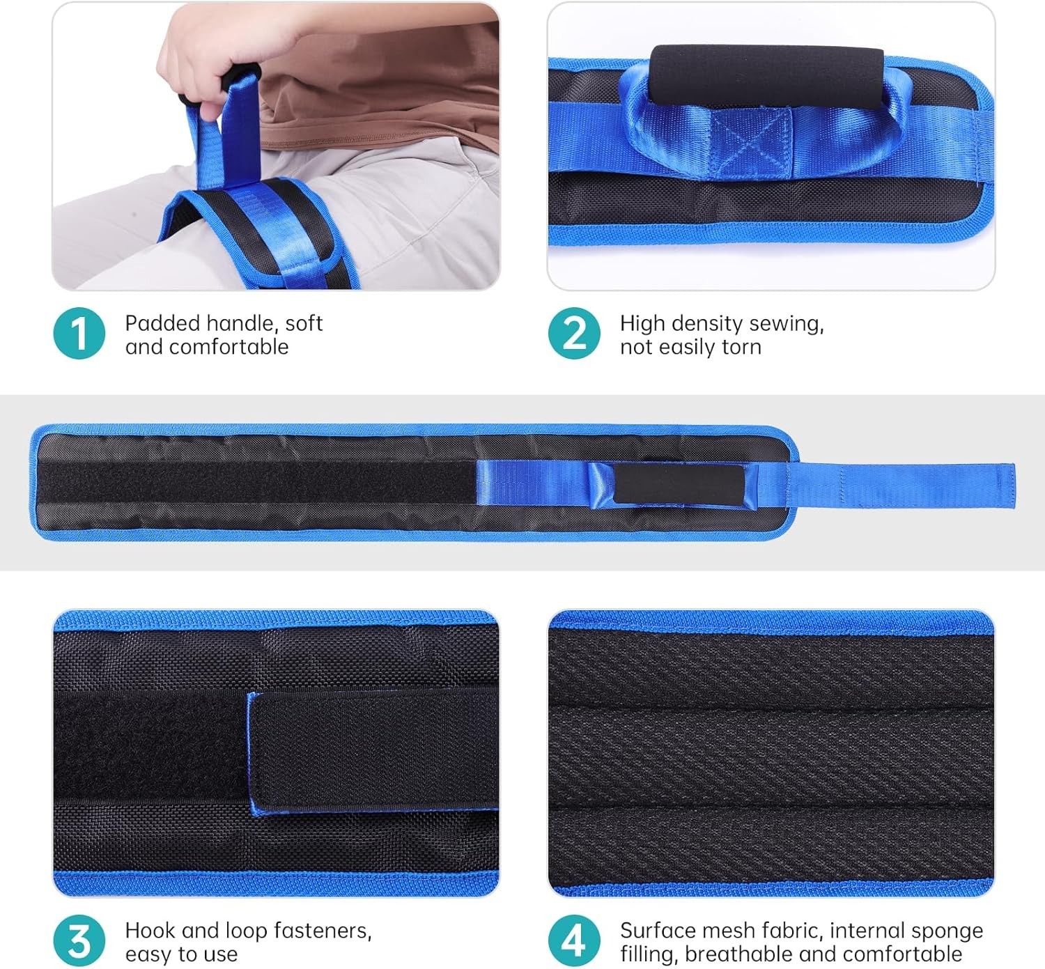 Thigh Lifter Strap (2 Pack),Leg Pull-Up Aid for Limited Mobility & Knee Recovery
