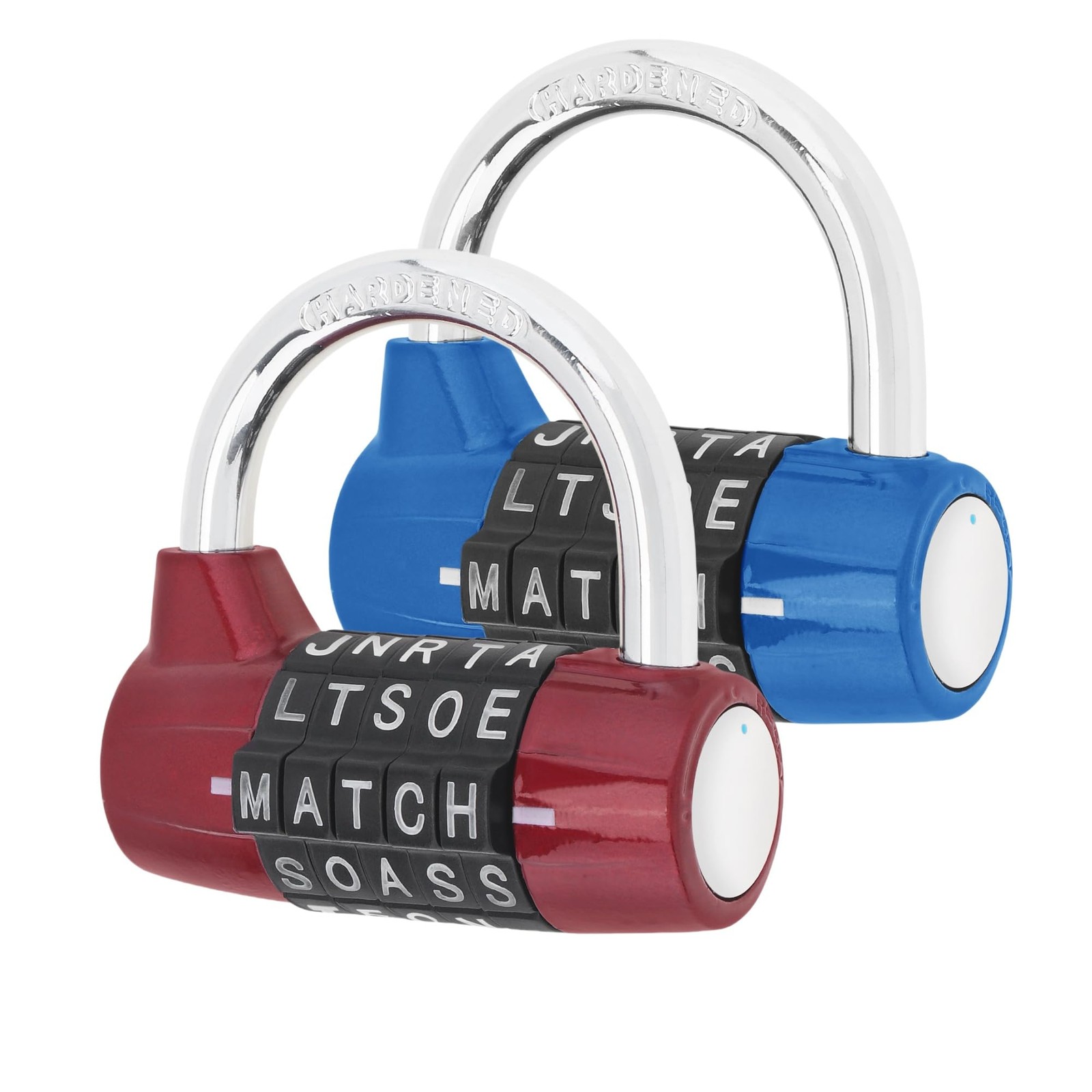 HOJLKLD 5 Word Gym Locker Lock Safety Padlock Combination Blue Red S