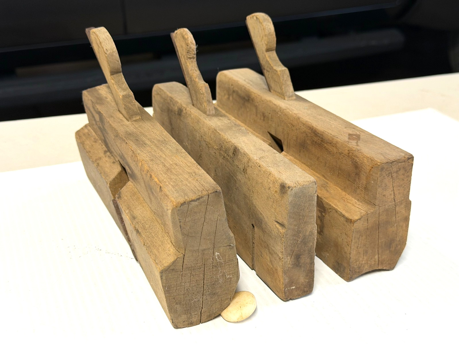 Lot of 3 Primitive Wood Moulding Molding Planes Carpentry Vintage Collectibles