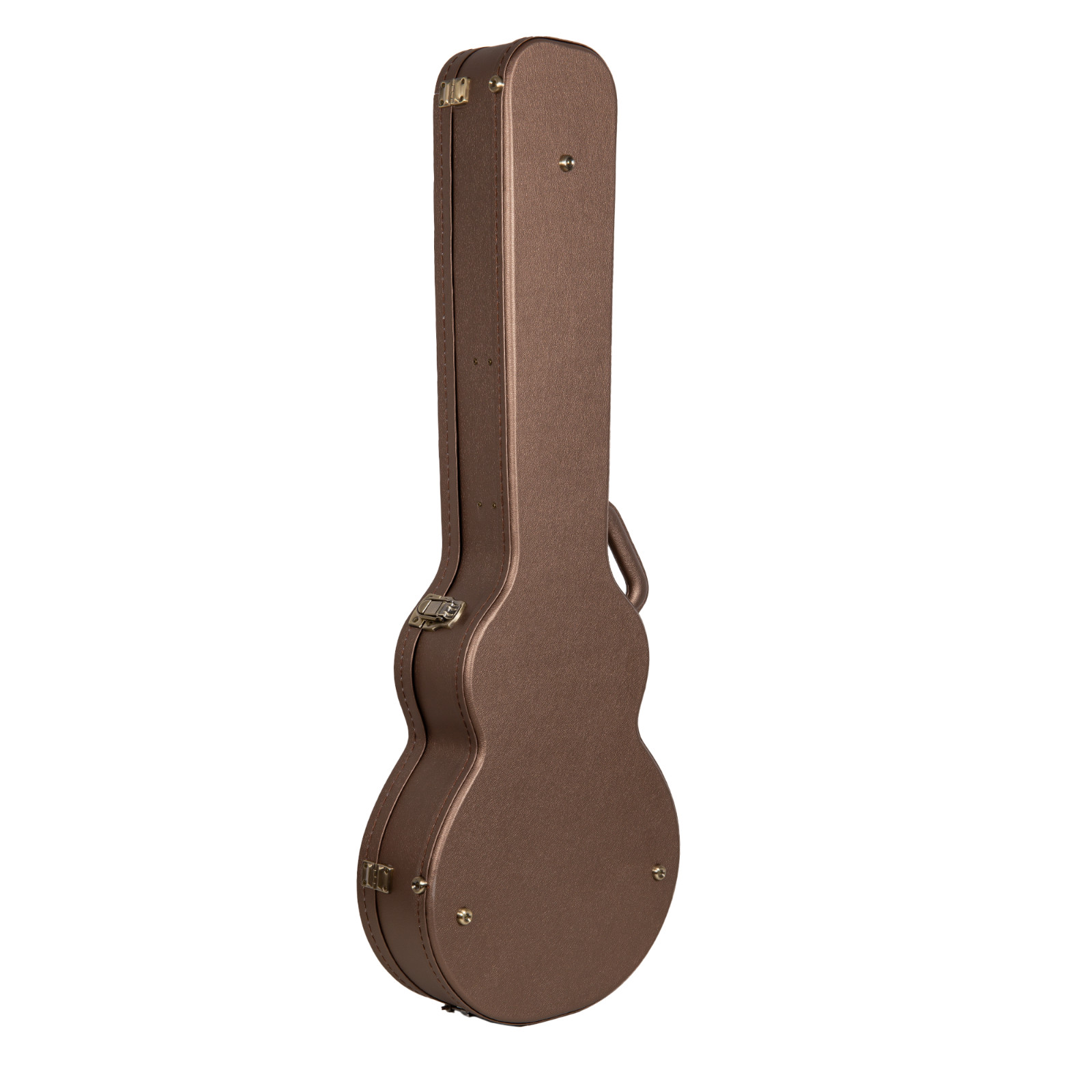 Crossrock Designer Series-Wood Case for Les Paul Electric Guita-Chocolate Brown