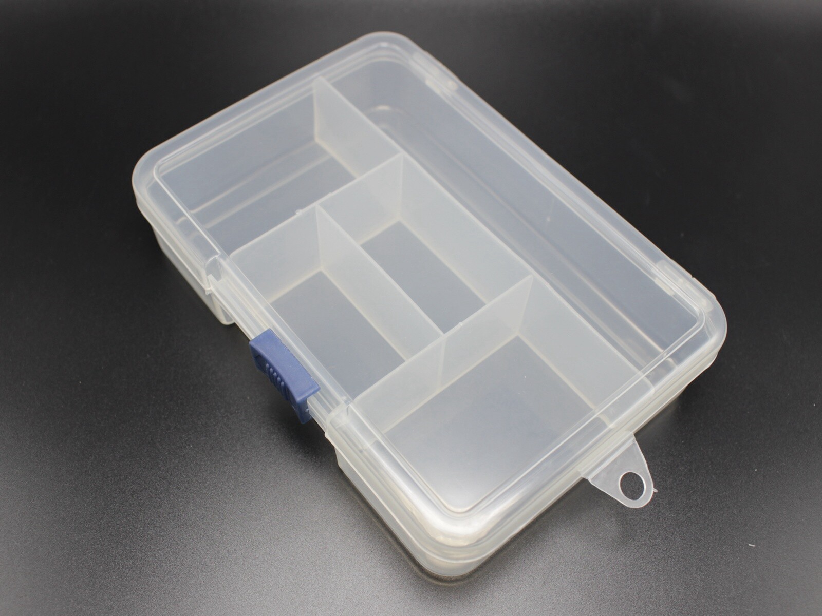 Clear Plastic Box Jewelry Beads Display Compartment Storage Container Case 144mm