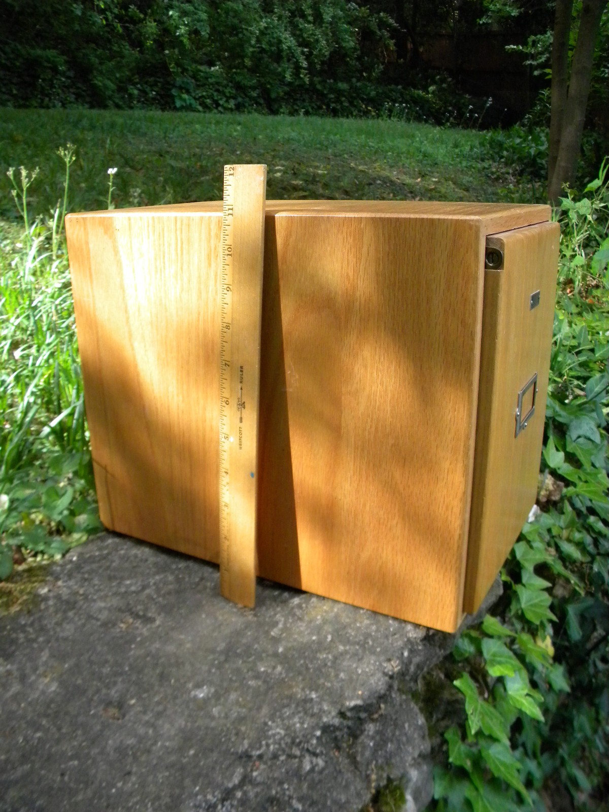 Eberbach Wooden Slide 25 Tray File Box Storage Cabinet Case