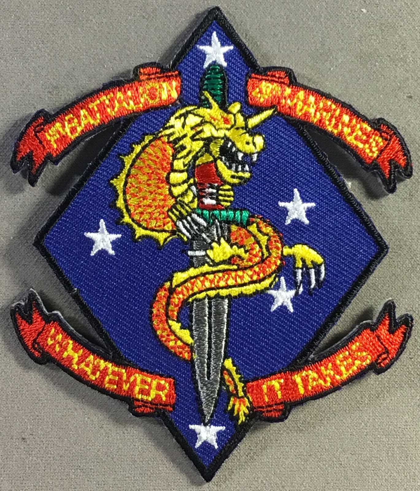 USMC 1st Battalion, 4t Marines Infantry licensed patch