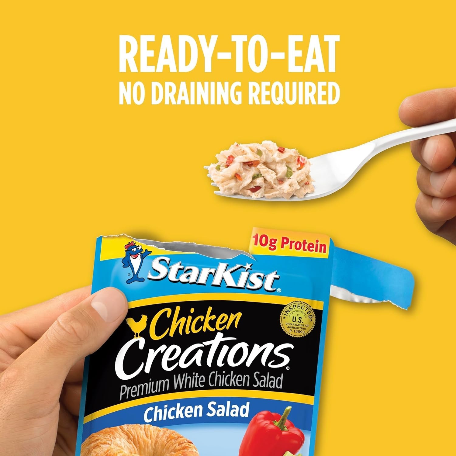 Convenient Chicken Salad Pouches - 2.6 oz, 12 Pack