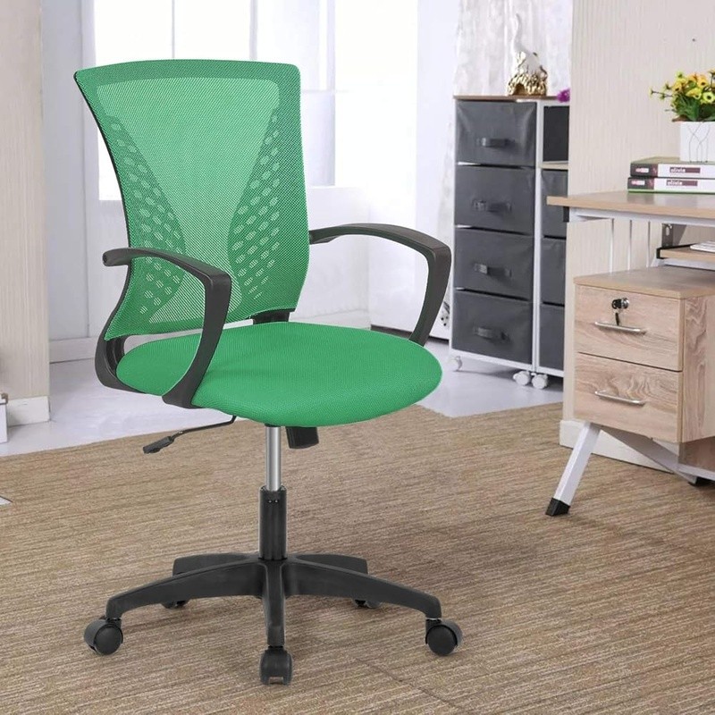 Ergonomic Home Office Chair W/ Lumbar Support Adjustable Mesh Mid Back Wheels US