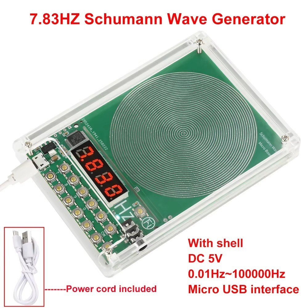For Schumann Wave Generator Pulse Sine Frequency+Audio Output Connector+Case**