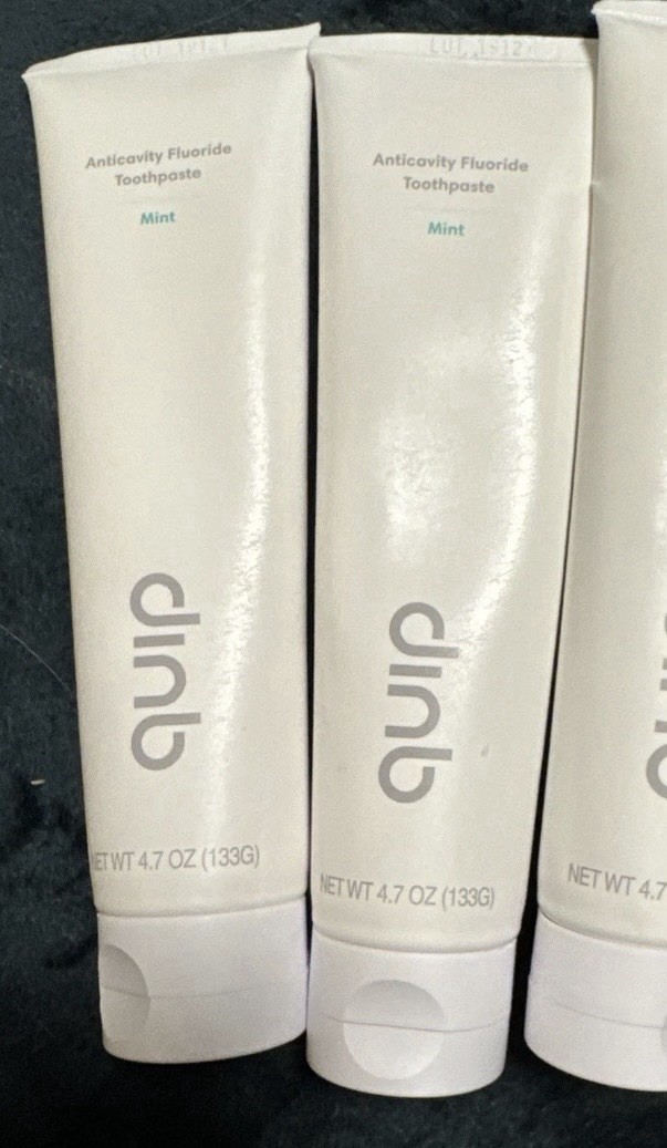 Quip Lot Of 2 Anti-Cavity Fluoride Toothpaste Mint Flavor 4.7 oz Sealed ***READ