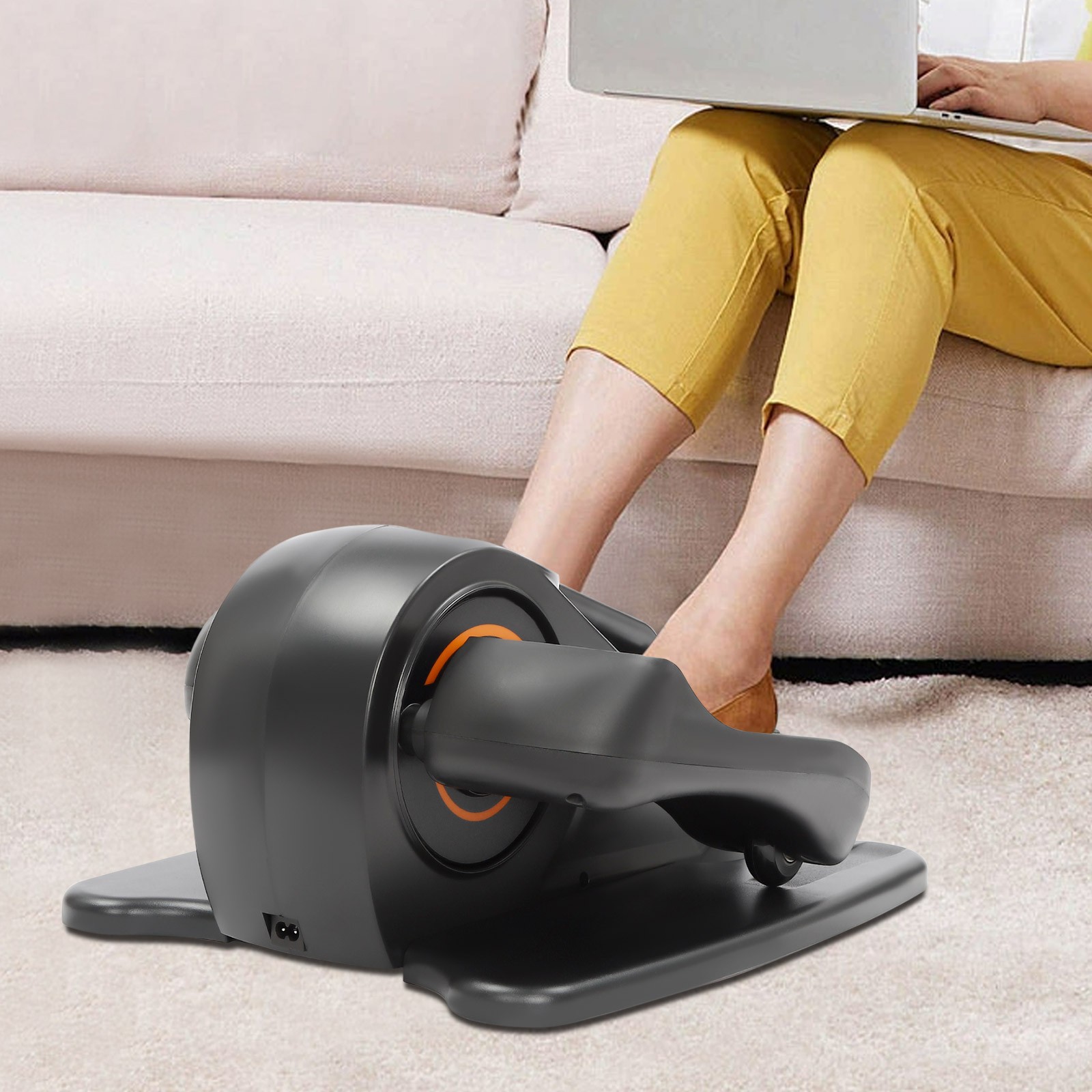 Under Desk Elliptical Machine Seated Elliptical Display Monitor & Remote Control