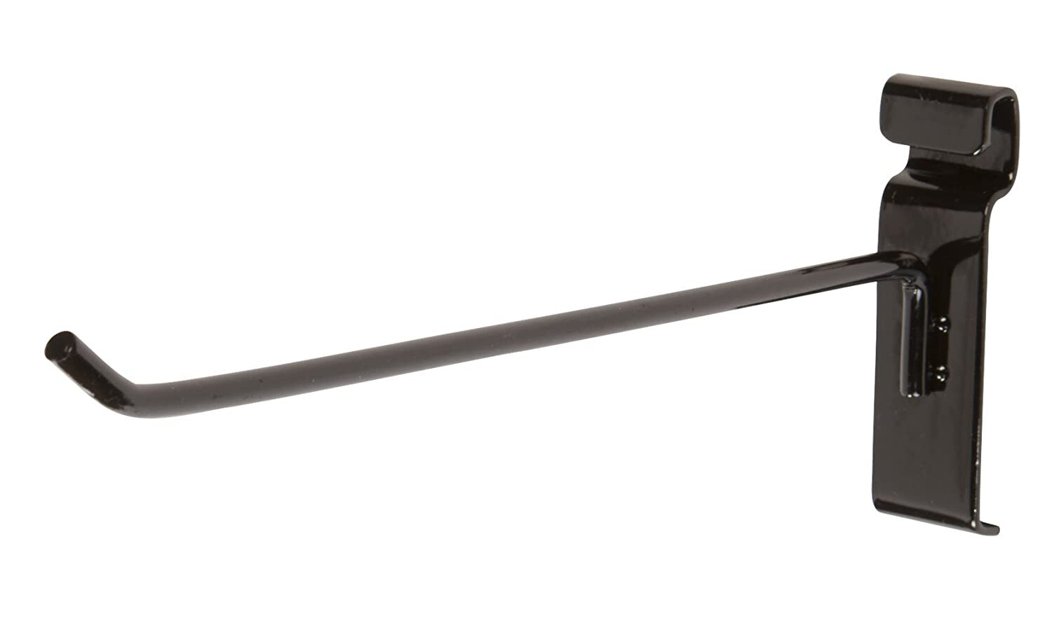 8" Wire Grid Hooks Hook Peg Gridwall 100 Black 6mm Tubing 3" OC Display Slat