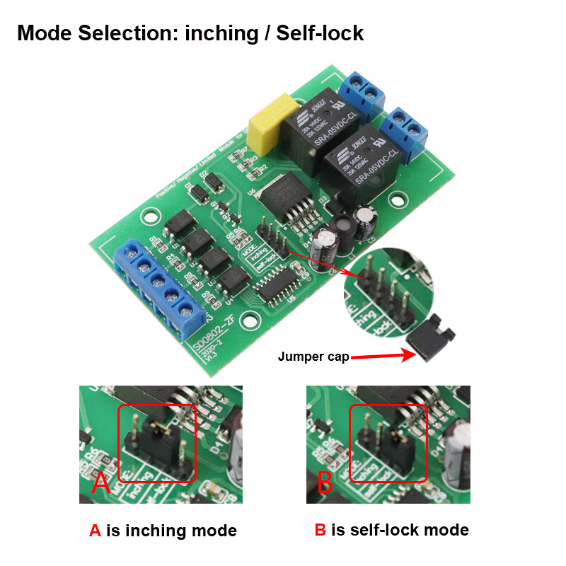 Limit DC Motor Controller 5V 12V 24V Forward Reverse Relay Driver Module Board