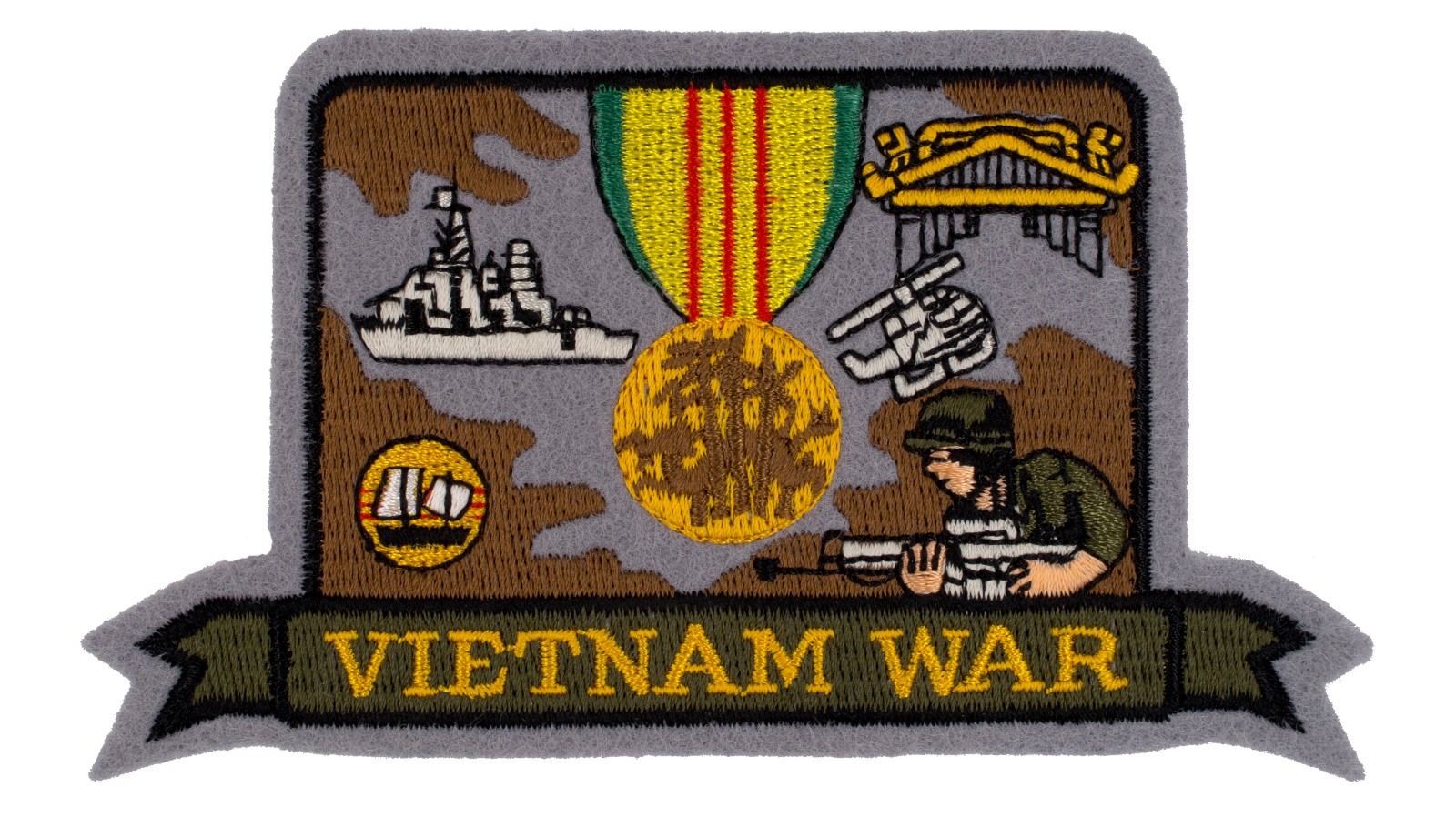 Vietnam War Iron-on Embroidered Patch (E50)  92000