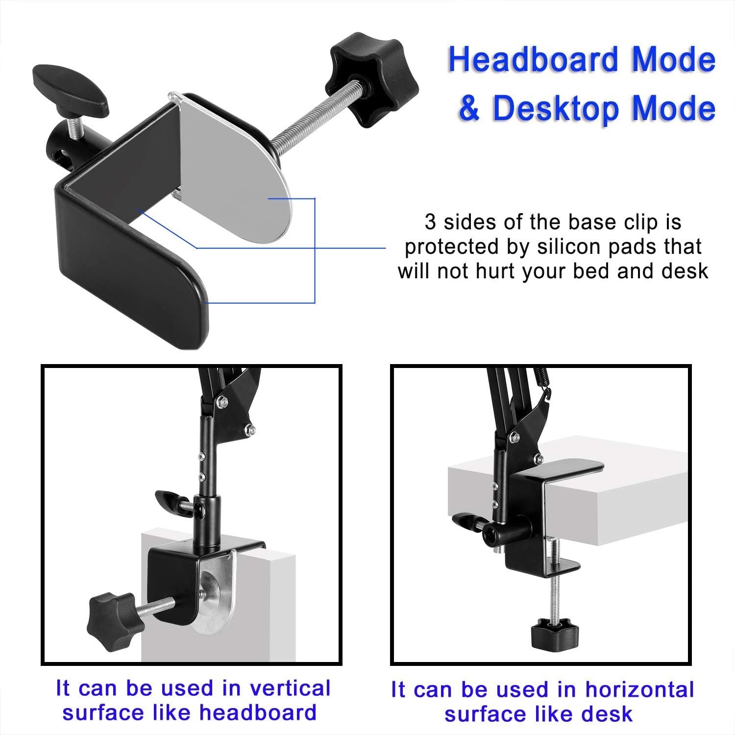 Tablet Stand Adjustable,Foldable Arm Stand for Bed,Aluminum Universal Flexibl...