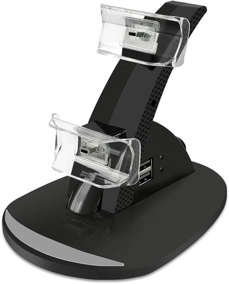 VSEER PS3 Controller Charger, Dual Console Charger Charging Docking black