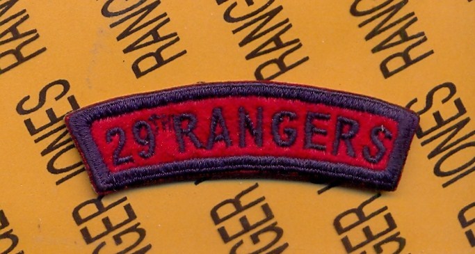 US Army 29th RANGERS Infantry Division tab arc patch reversed
