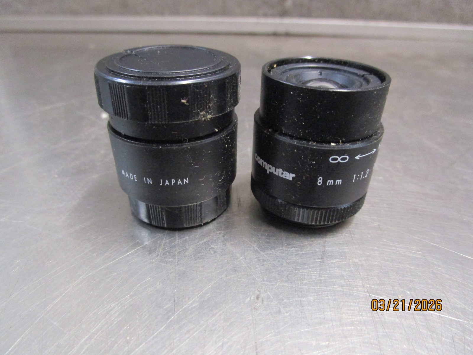 2 Computar 8mm 1:1.2 1/3CS Security Camera Lens
