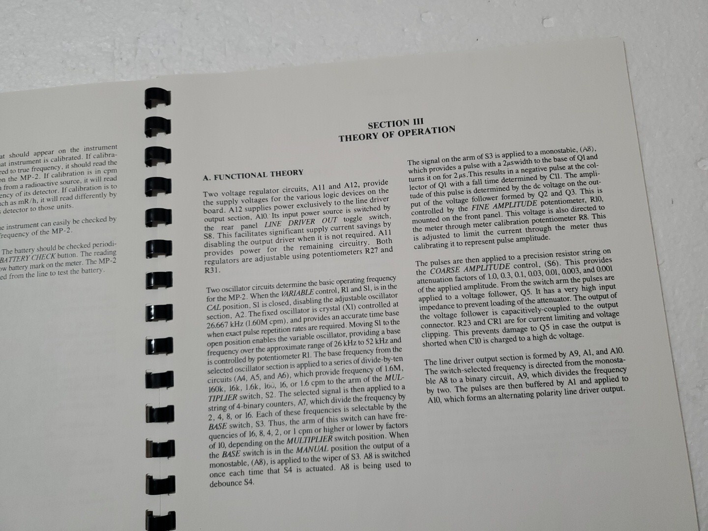EBERLINE LABORATORY Mini Pulser MP-2 TECHNICAL MANUAL 1989