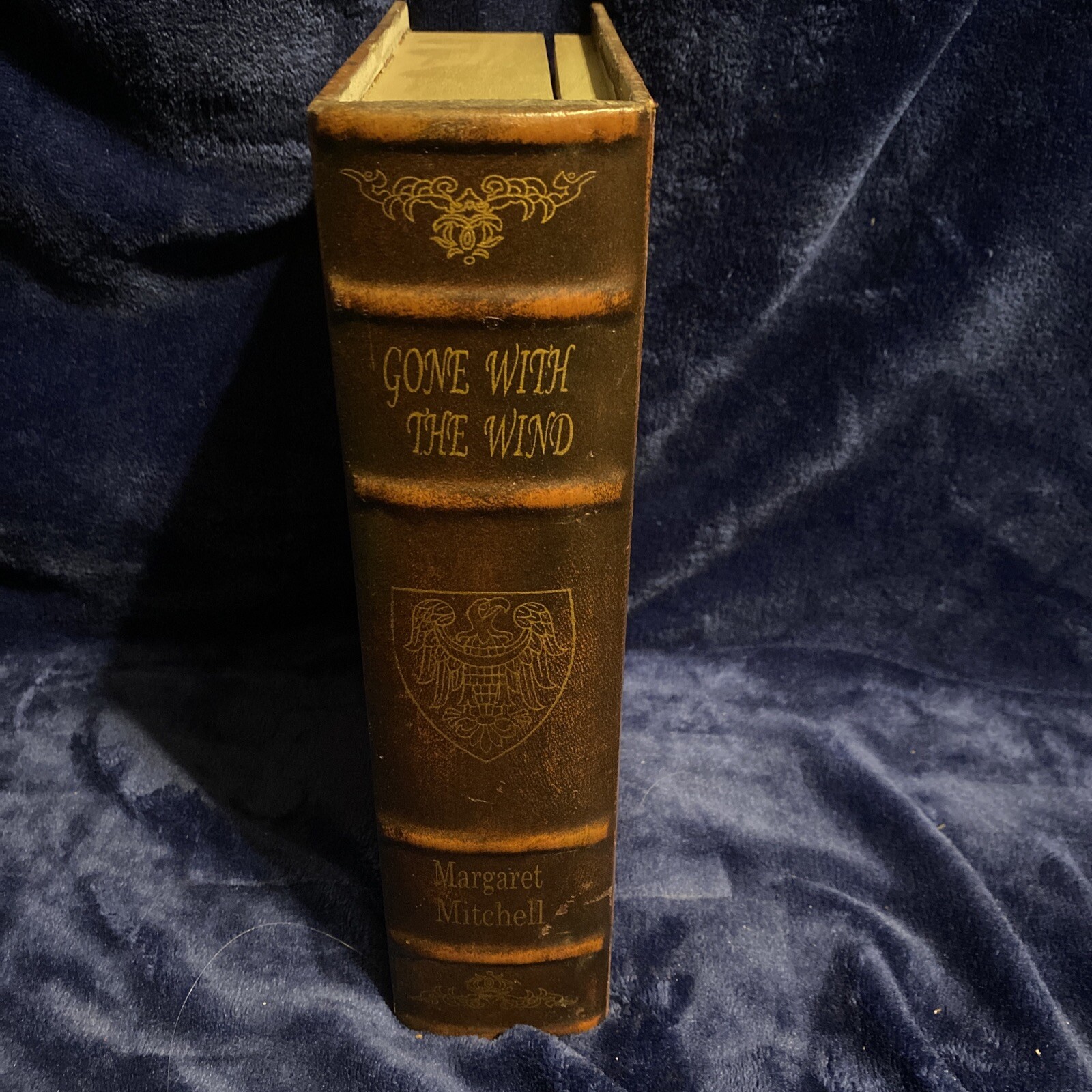 Faux Leather Hollow Book Safe Storage Box Gone With The Wind Margaret Mitchell