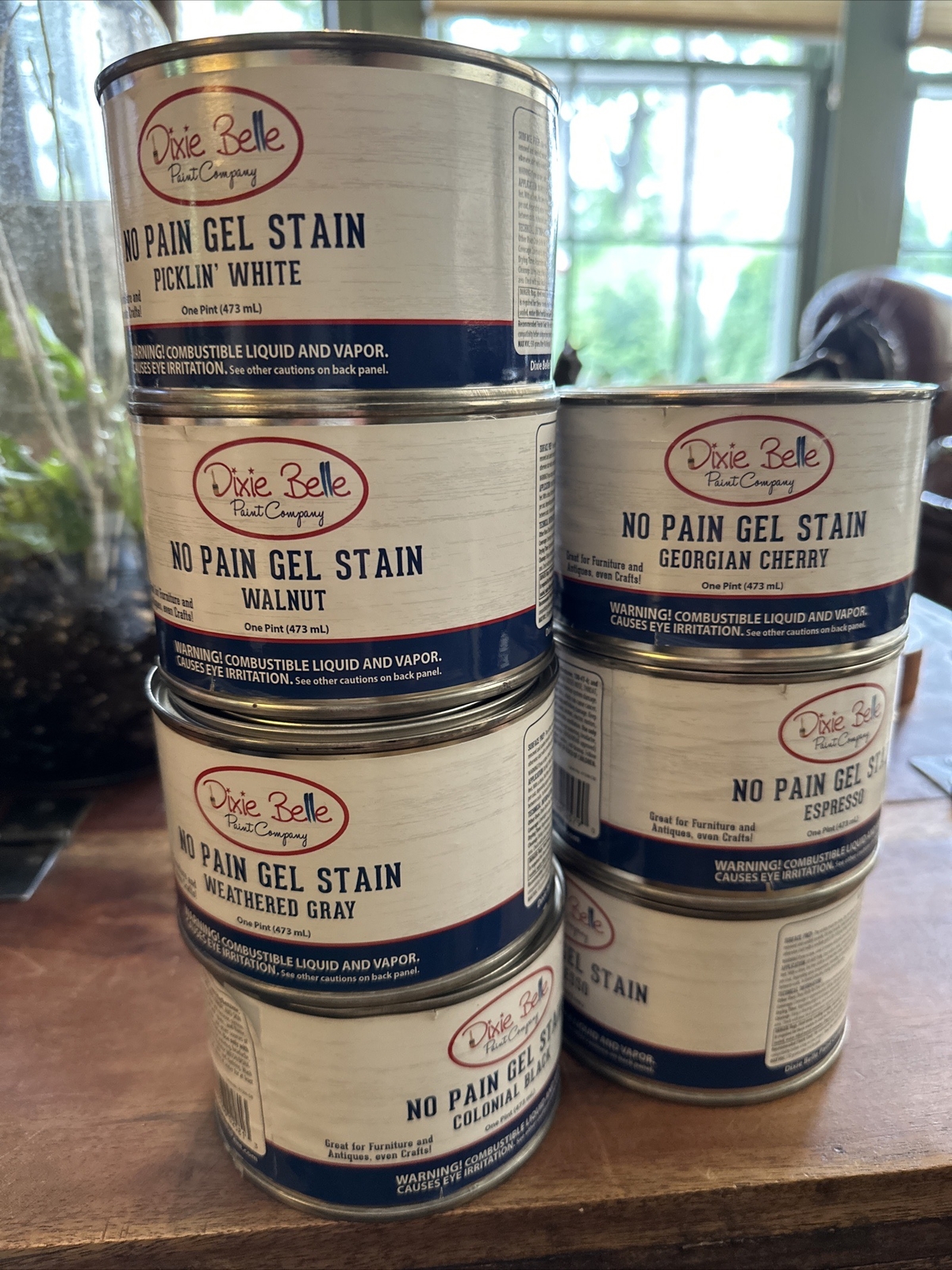Dixie Belle Paint Gel Stain - 6 colors (Oil based) 16 oz. sealed - New