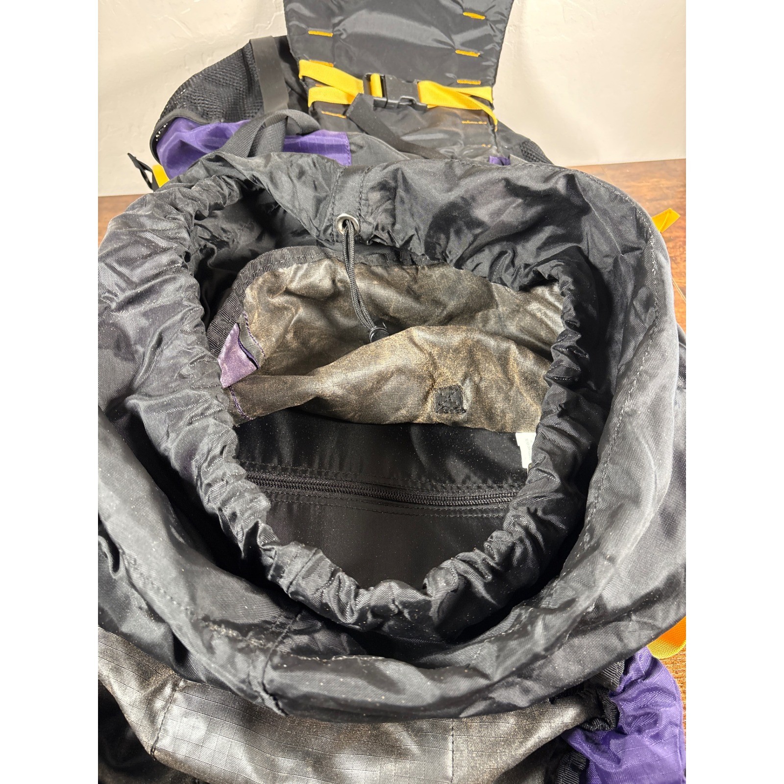 Vintage Kelty Tornado Internal Frame Backpack Purple Black Yellow Hiking Pack