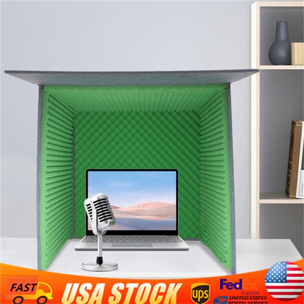 Desktop Soundproof Cover Sound Isolation Shield Portable Vocal Recording Booth