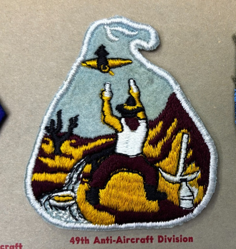 Kay Adams Collection WW 2 49th Anti-Aircraft Artillery Wool Patch Inv# KA040