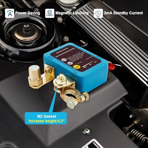 Smart Battery Disconnect Switch 12V 240A - Remote Kill Switch Side Installation