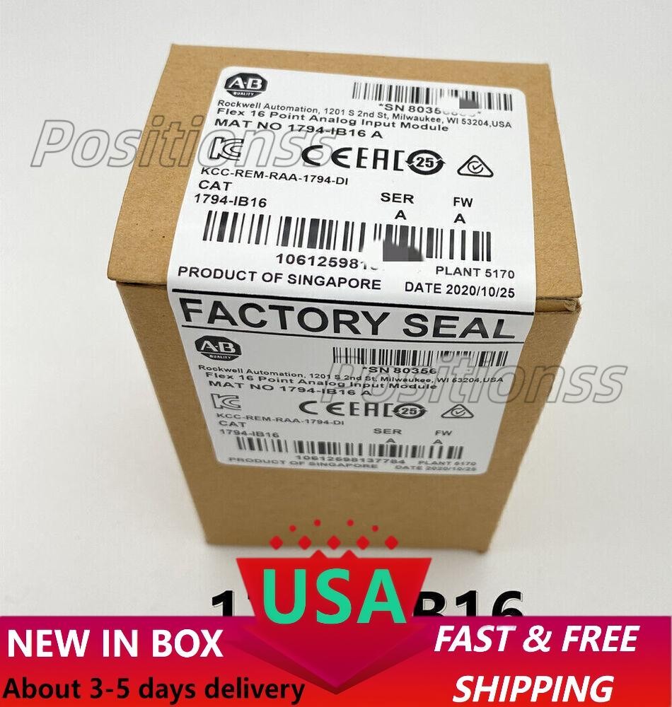 New Factory Sealed AB 1794-IB16 1794IB16 SER A Flex I/O Input Module 1794 IB16