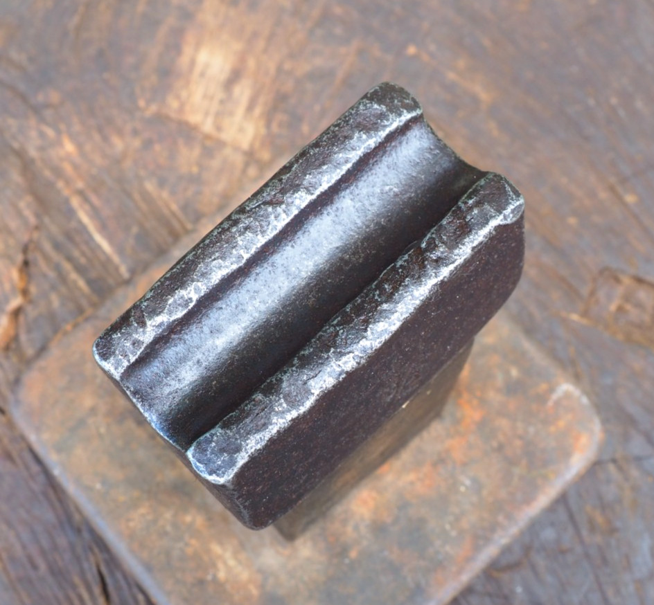 STOUT 3/4" BLACKSMITH BOTTOM SWAGE BLOCK ANVIL 1 1/8" HARDY VINTAGE TINSMITH