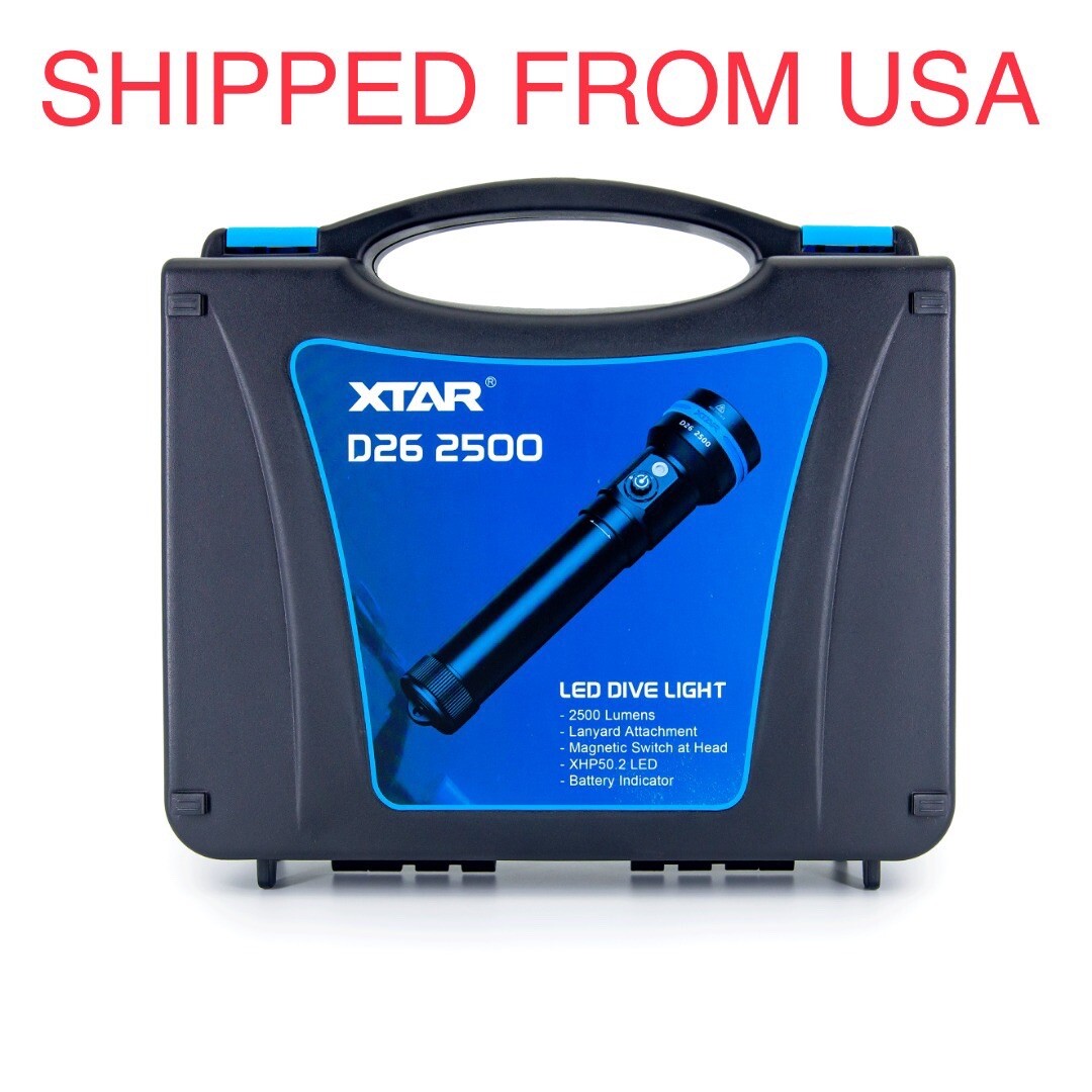 XTAR D26 2500 Diving Flashlight FULL SET + FREE SILICON GREASE