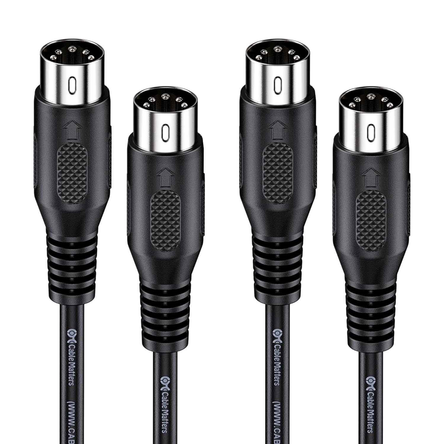 Cable Matters 2-Pack 5 Pin DIN MIDI Cable, 5 Pin MIDI Cable - 10 Feet
