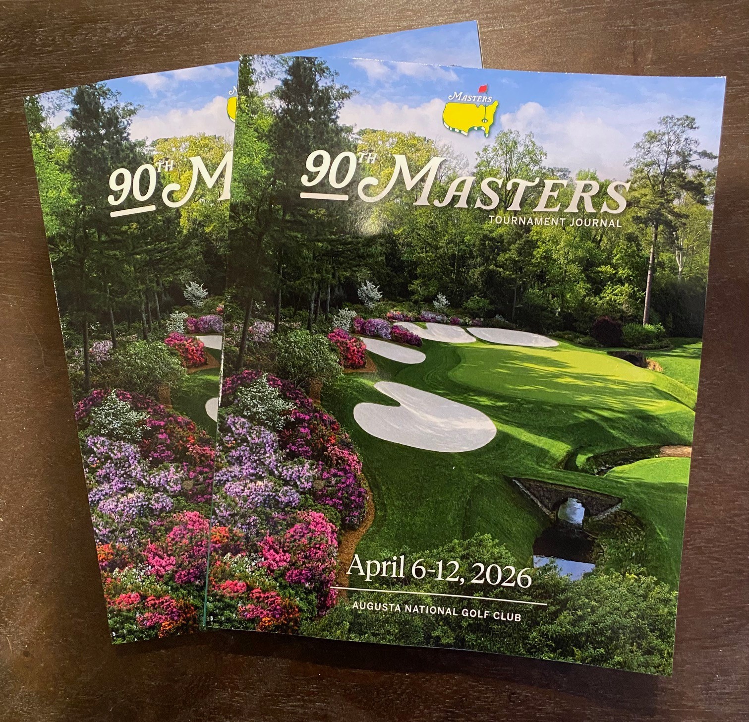 90th MASTERS GOLF JOURNAL 2026 COURSE EXCLUSIVE EDITION (NO COVER BARCODE) NEW