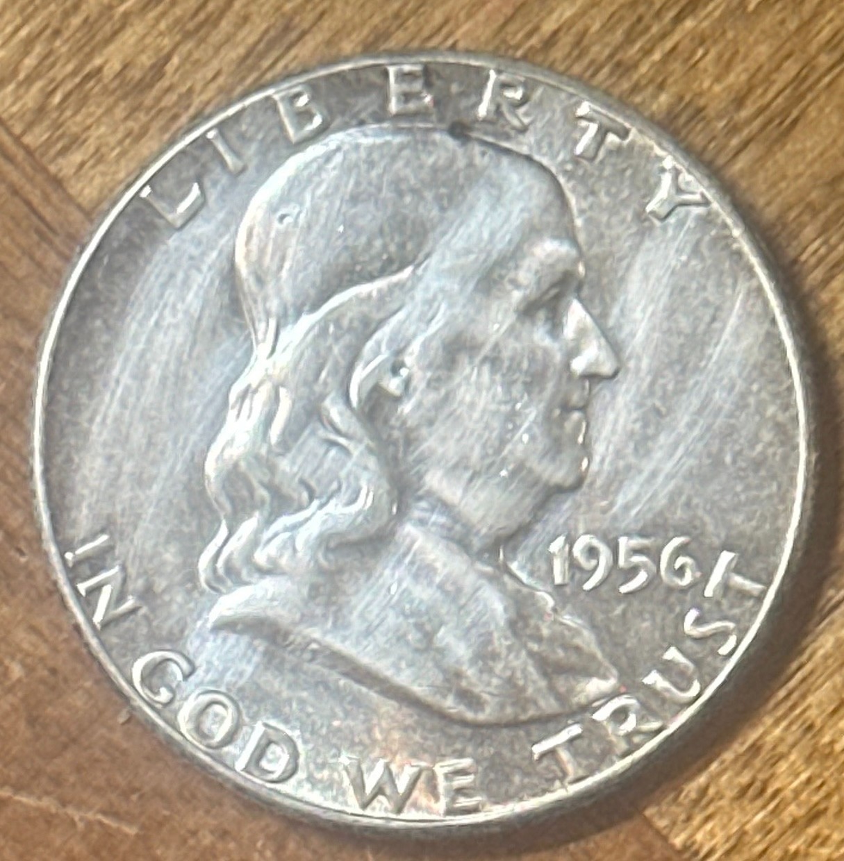 1956 - P * FRANKLIN HALF DOLLAR * BRILLIANT LUSTER * SILVER