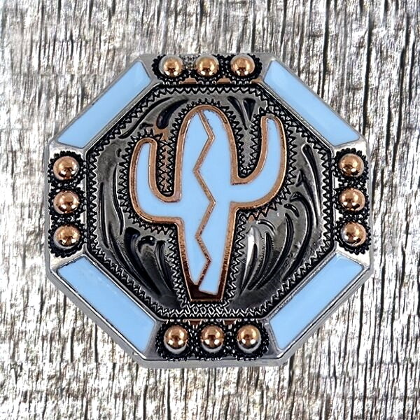 Turquoise Saguaro Cactus Concho 3/4 Inch  CON302-I-A