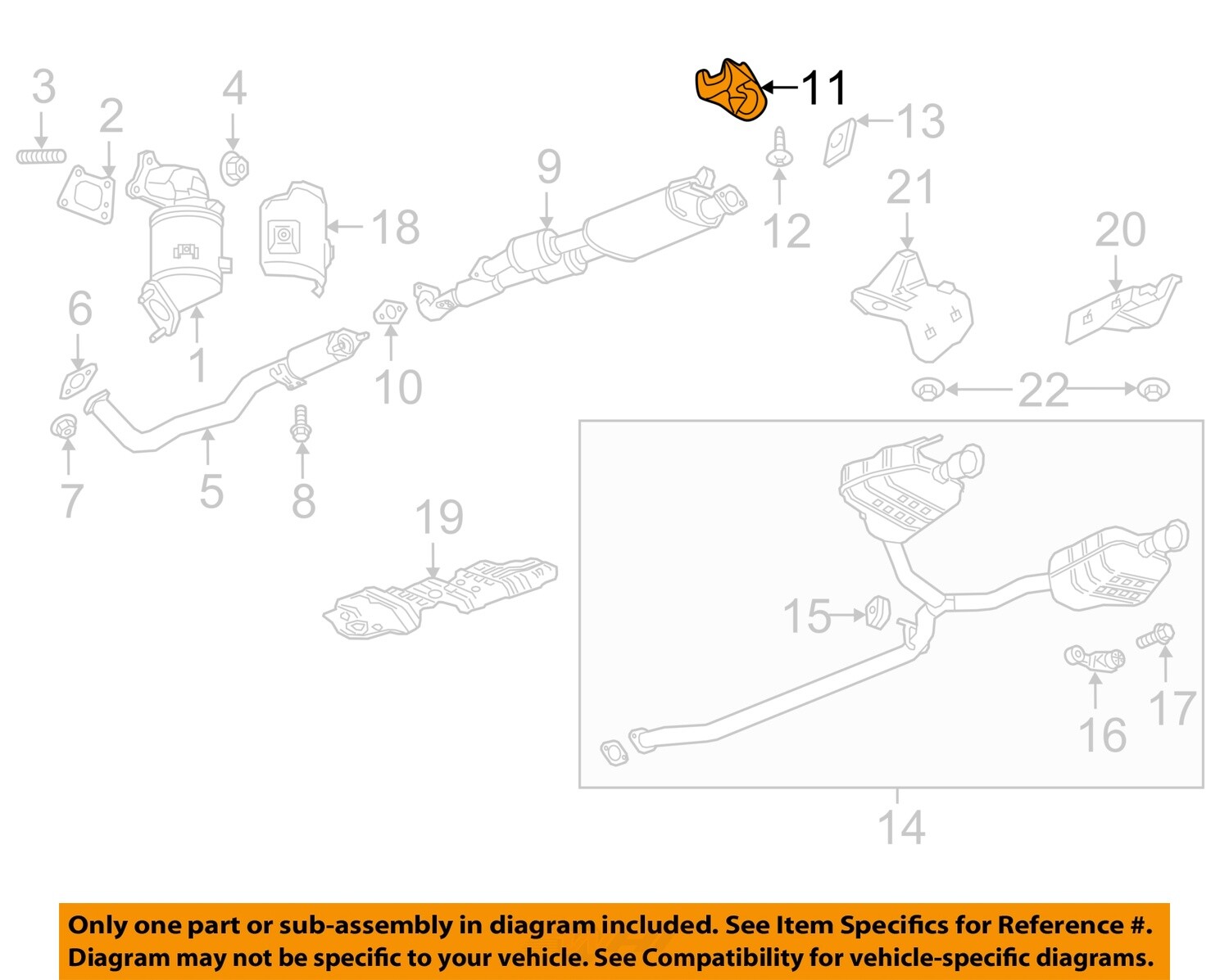 GM OEM 18-23 Enclave Exhaust Components-Muffler Pipe Hanger 84061362