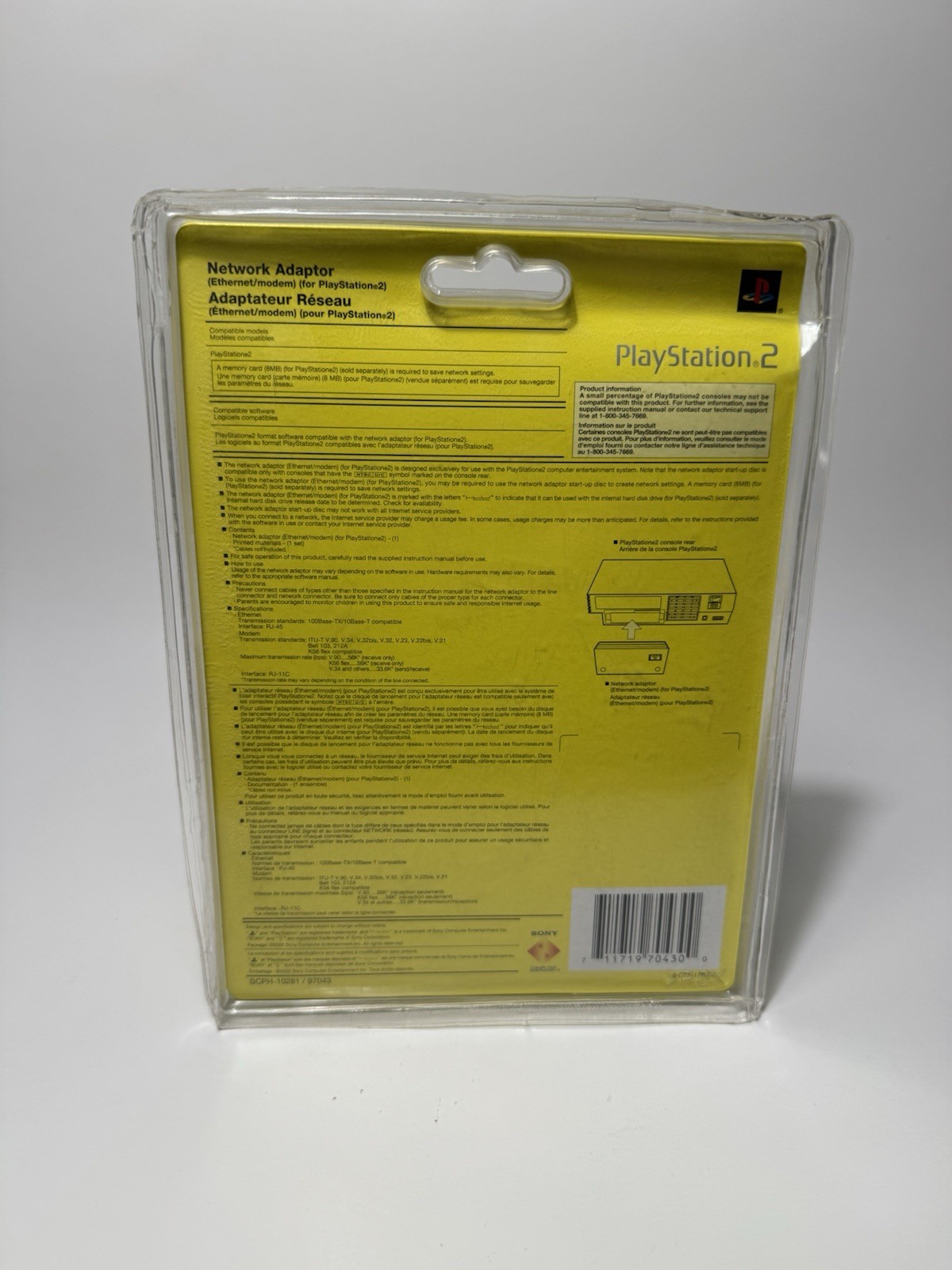 Sony PS2 Network Adapter SCPH-10281 Ethernet/Modem Official Licensed Black