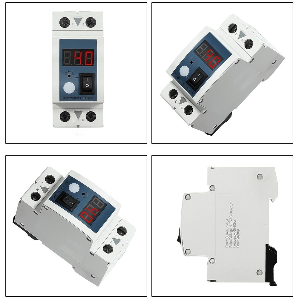Overload Protection Device 1A-40A Current Limiter with Boat Style Switch