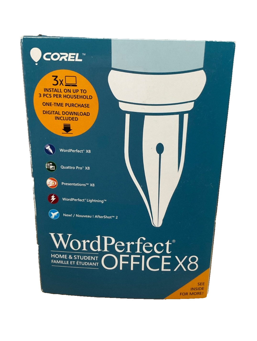 Corel WordPerfect Office Home & Student X8 ( WPOX8HSEFMB ) New Sealed