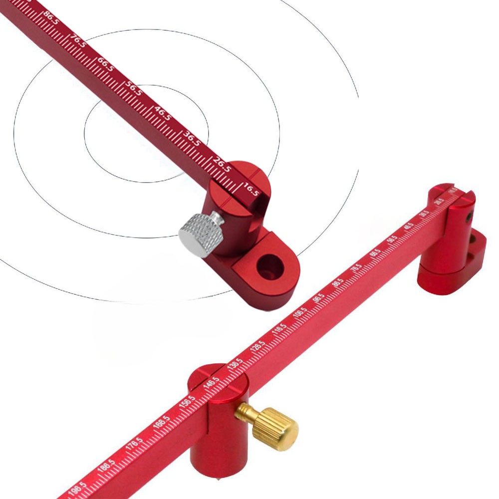 Woodworking Compass Scriber 300mm Fixed Point Marking Gauge Adjustable Circle TL