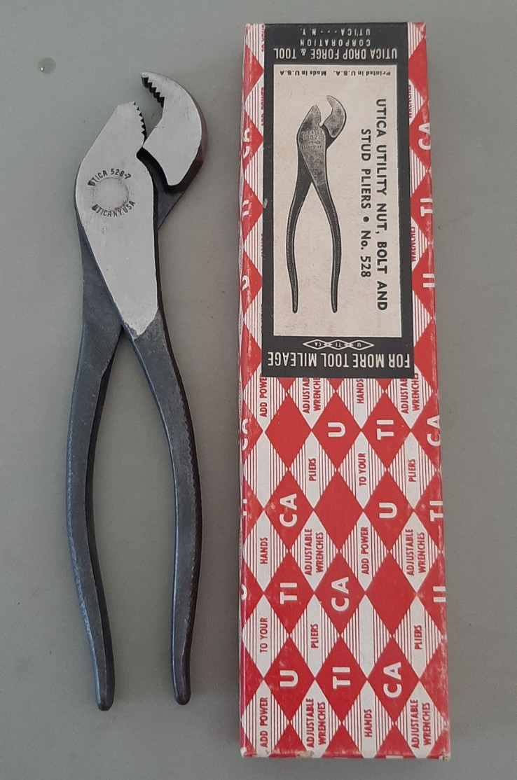 NOS NEW Utica Tools USA 528 Utility Nut Bolt and Stud Pliers No. 528-7 3F