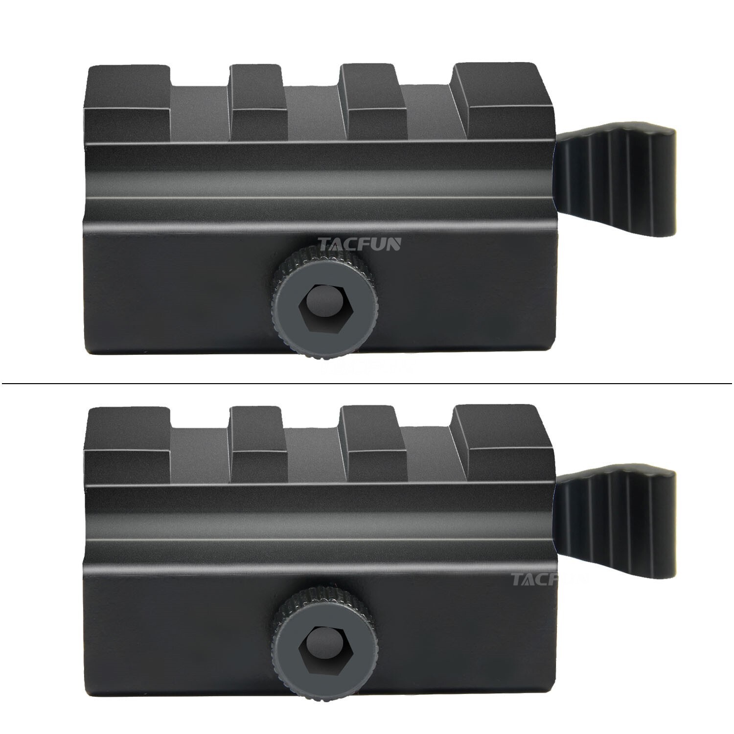 2pack 0.5" Quick Release Detach Mini Riser Mount 3-Slot for Picatinny Rail
