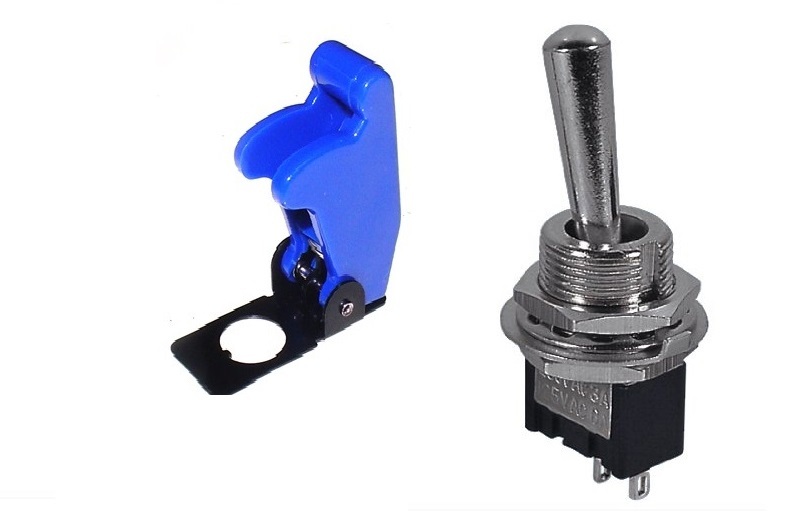 1 PC SPST (ON-OFF) 2P MINI TOGGLE SWITCH 6AMP@125V BLUE COVER # 66-1230/66-5011