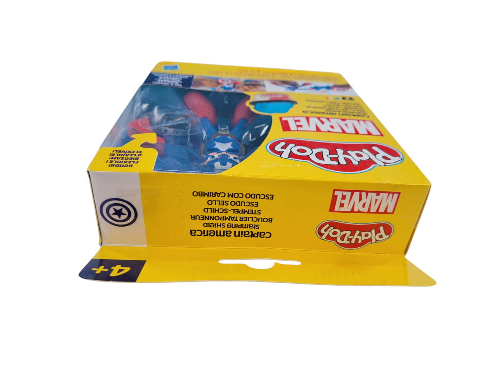 Play-Doh Marvel Captain America Bendy Action Fig + Stamping Shield + 2 Compounds